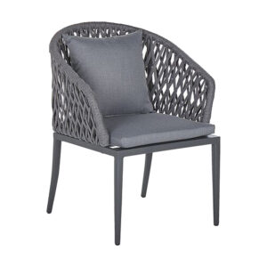 Puutarhatuoli 2 kpl Alumiini Harmaa LIPARI - Harmaa