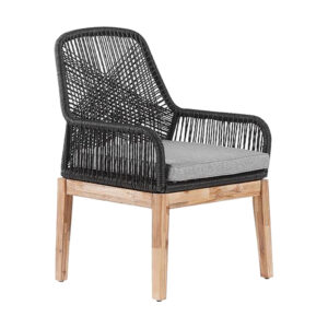 Puutarhatuoli 2 kpl Harmaa OLBIA - Musta